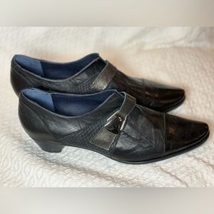 Elegant Black Leather Women’s Shoes Dorking Size  42 eu